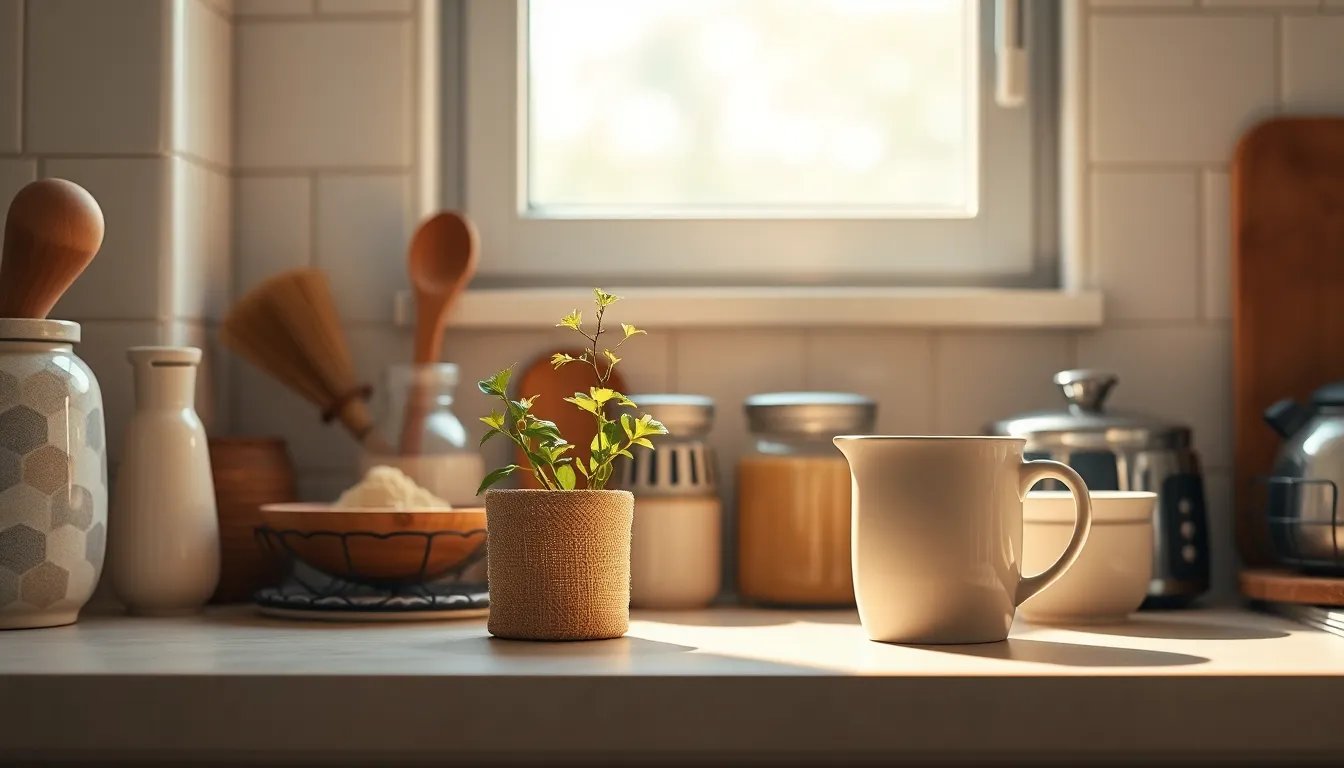 깔끔하게 정리된 현대적인 1인 가구 주방 이미지